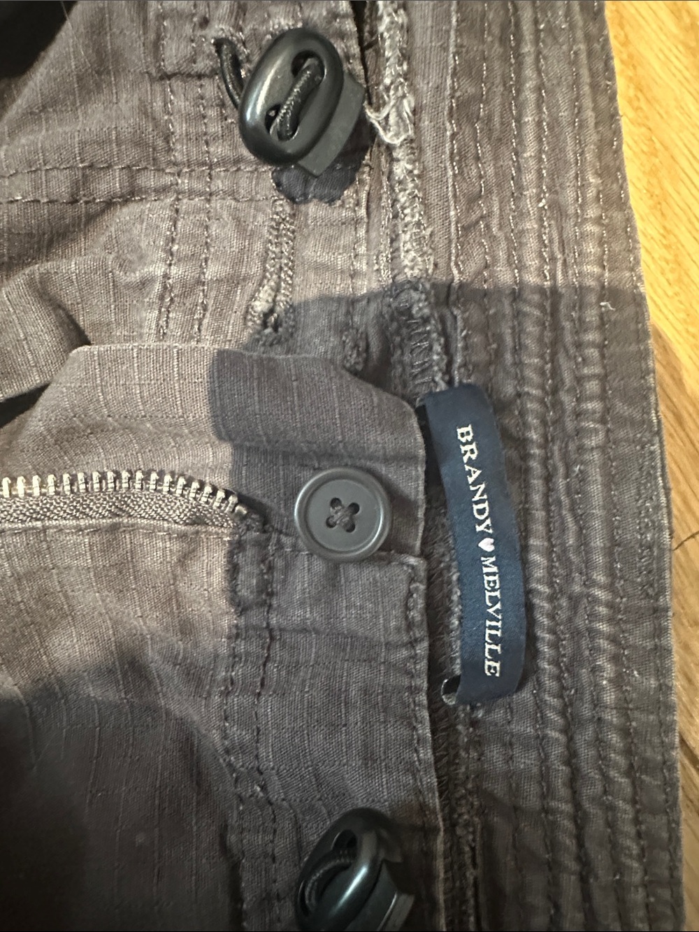 Brandy Melville Charcoal Button-Front pants
